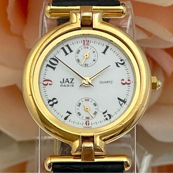 Vintage JAZ Paris Dress Watch with Sub-dials and Fancy Lugs - Picture 4 of 15